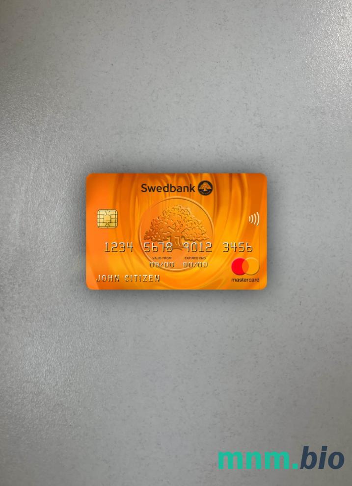 Latvia Swedbank wygląd zdjęcia mastercard skan PSD + zdjęcie